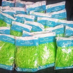 Green Easter Plastic Grass